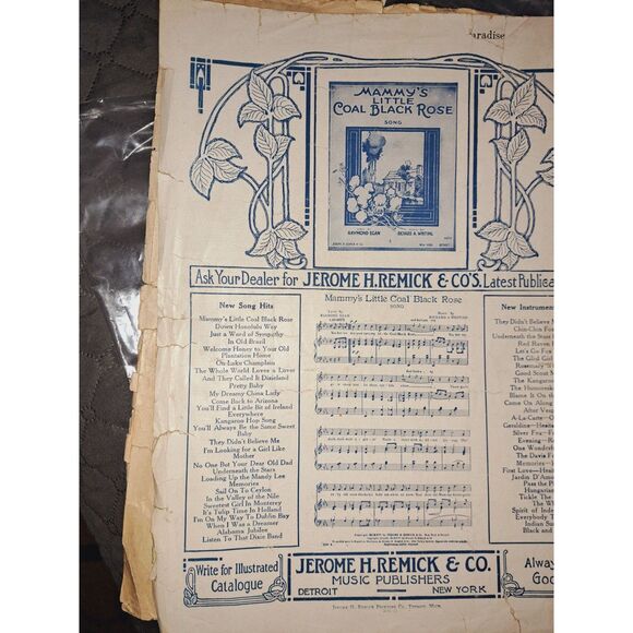 Black History VINTAGE Frameable Sheet Music Magazines Posters Original Rare 1916 - Picture 8 of 11